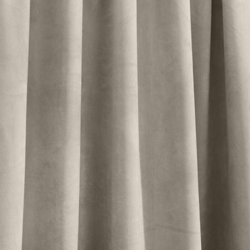Thermalogic Seren Classic Velvet Room Darkening Dual Header Energy Efficient Curtain Panel Oyster