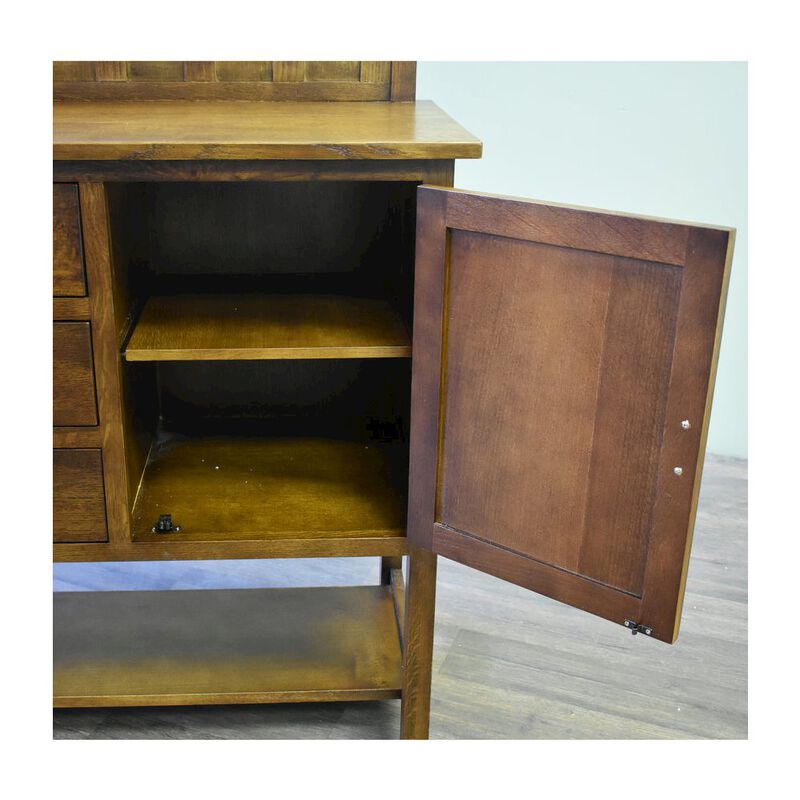 Crafters and Weavers Mission Turner Sideboard With 3 Drawers And 2 Doors - Walnut