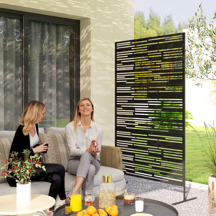 Hivvago Freestanding 78" Decorative Privacy Wall