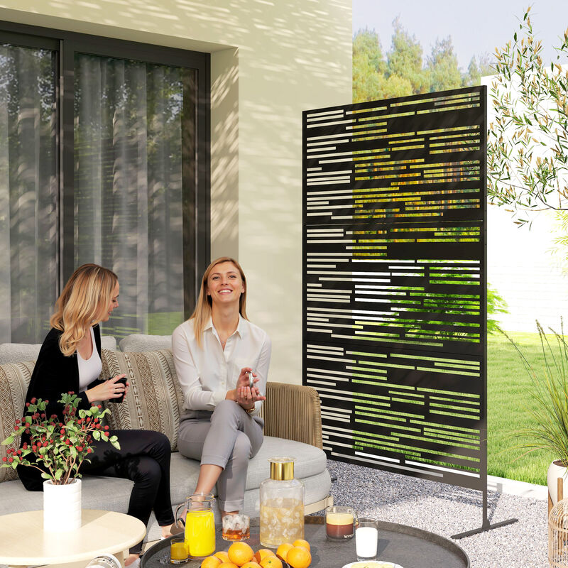 Hivvago Freestanding 78" Decorative Privacy Wall image number 1
