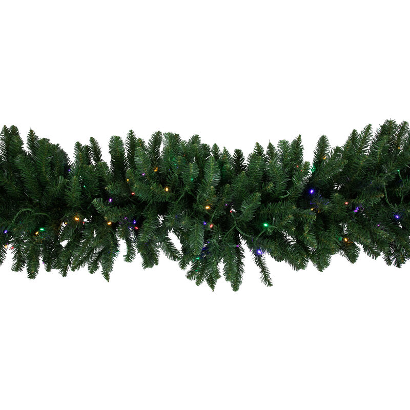 25' x 20" Pre-Lit Buffalo Fir Artificial Christmas Garland - Multi-Color LED Lights image number 4