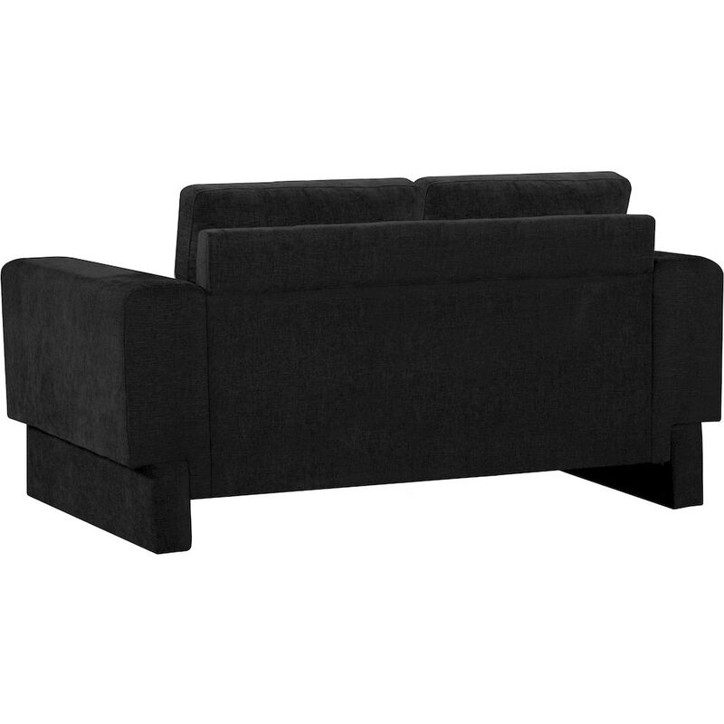 Meridian Furniture Madeline Black Chenille Fabric Loveseat