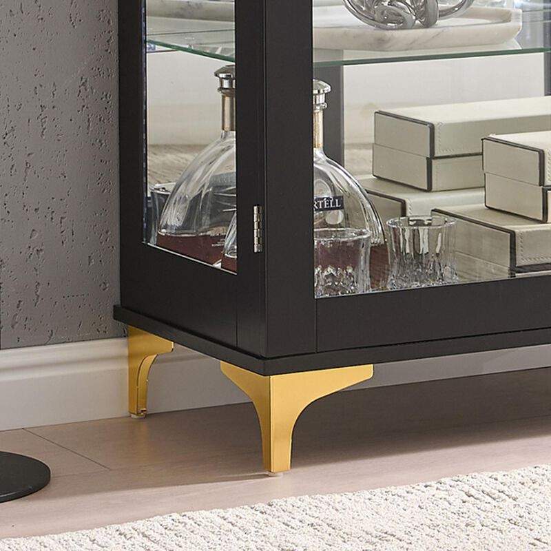 Kings Brand Furniture Cataleya 3-Tier Curio Display Cabinet Organizer with Storage Shelves for Figures & Collection Exhibit for Living Room, Bedroom image number 4