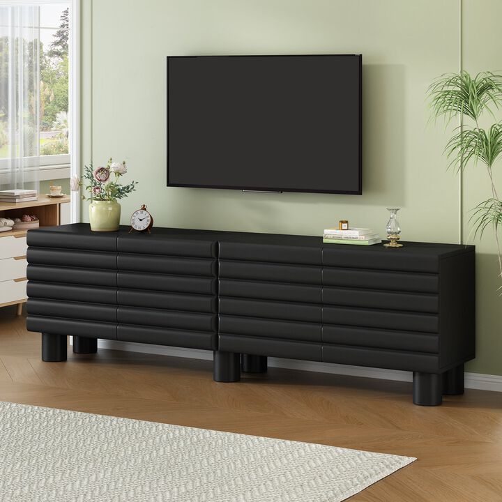 Clihome Modern Media TV Cabinet for Living Room