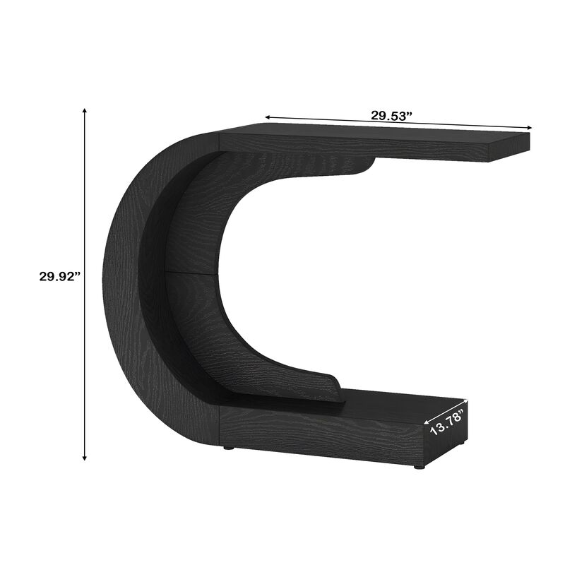 43" Entryway Console Table, Modern C-Shaped Accent image number 2