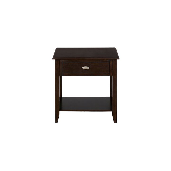 Jofran Merlot Warm Contemporary End Table