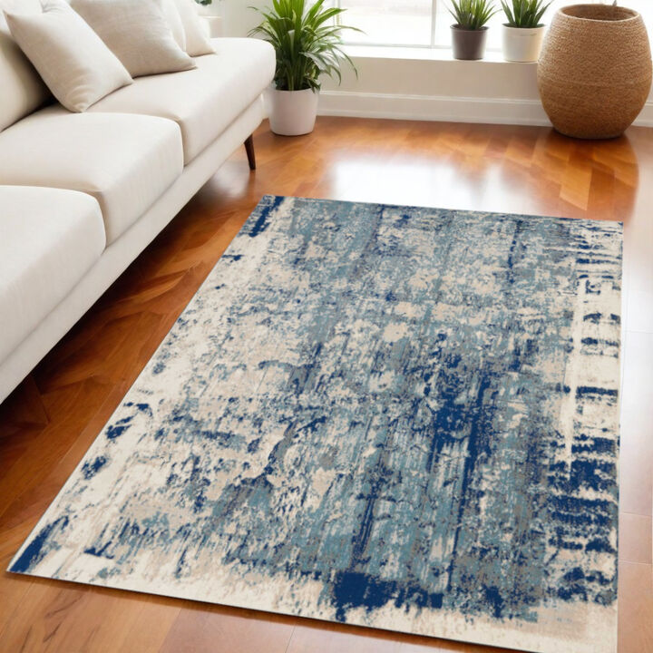 HomeRoots Abstract Non Skid Area Rug