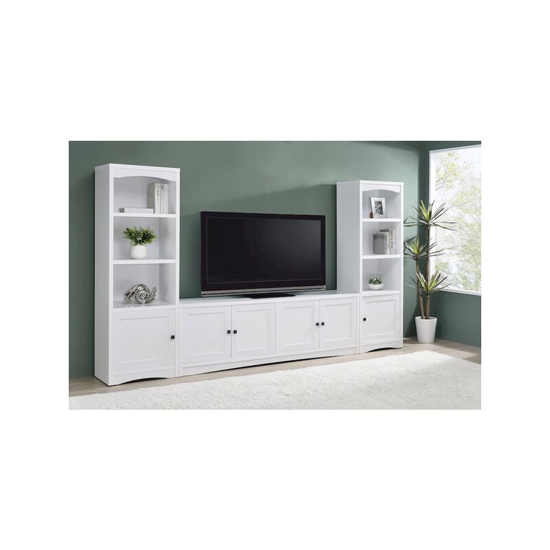 Coaster Co. of America Laughlin 3-piece Entertainment Center TV Stand White