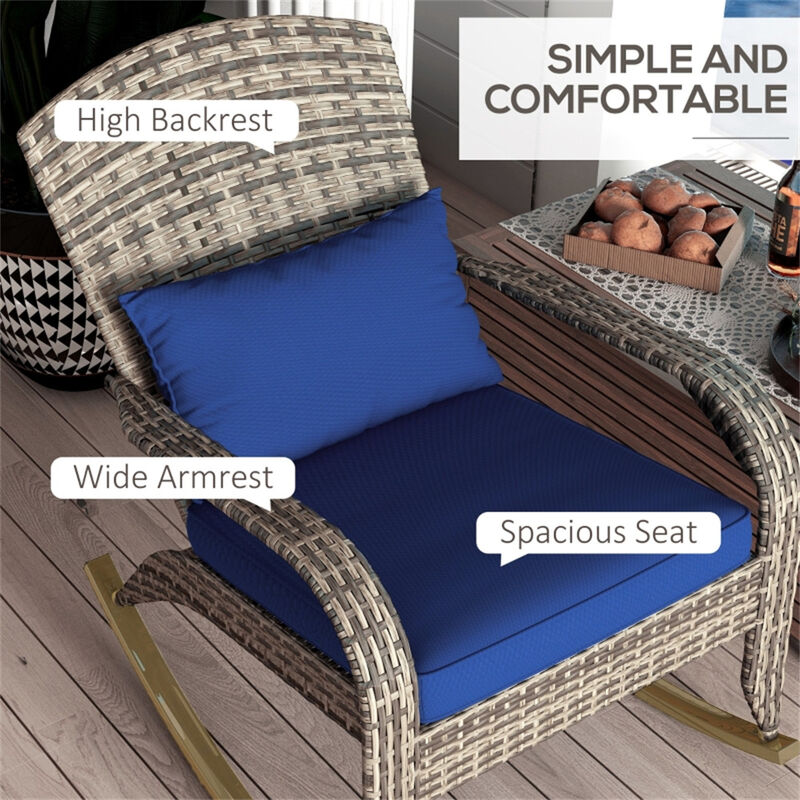 Outdoor Rocker Chair for Garden Seating and Patio Lounge Comfort
