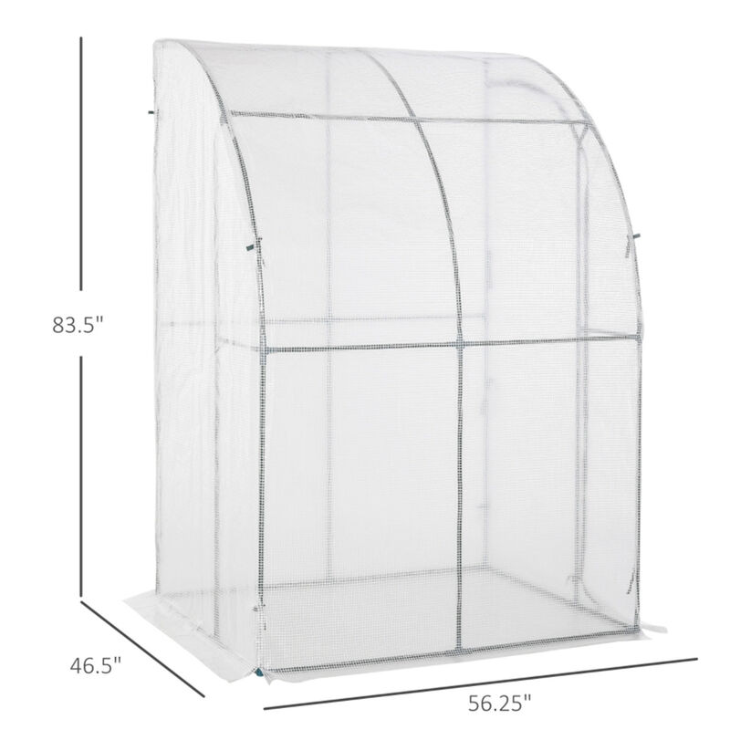 Mini Walk-in Greenhouse with Shelves for Seed Starting and Plant Care image number 1