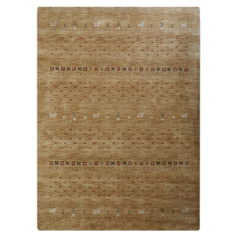 RUGSOTIC CARPETS HAND KNOTTED LOOM WOOL ECO-FRIENDLY AREA RUGS  - High Pile Thick Handmade Anti Skid Area Rugs for Living Room, Bed Room (L00585) image number 0