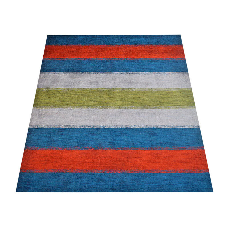 RUGSOTIC CARPETS HAND KNOTTED LOOM SILK ECO-FRIENDLY AREA RUGS  - Contemporary Design, High Pile Thick Handmade Anti Skid Area Rugs for Living Room, Bed Room (LS0617) image number 2