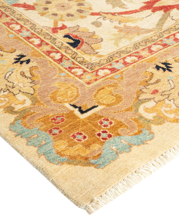 Eclectic, One-of-a-Kind Hand-Knotted Area Rug  - Ivory, 9' 2" x 11' 8"