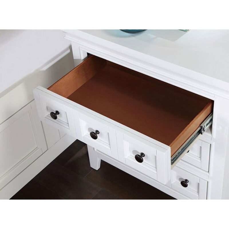 Streamdale Transitional Style White Color Solid Wood 1 Piece Nightstand Only image number 4