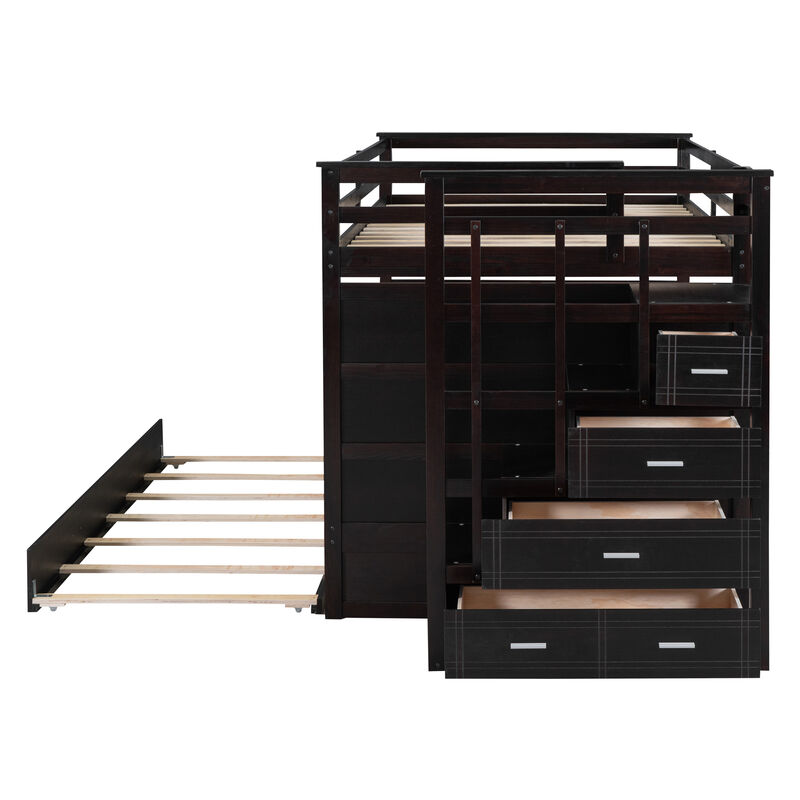 Merax Full Bunk Bed with Twin Size Trundle