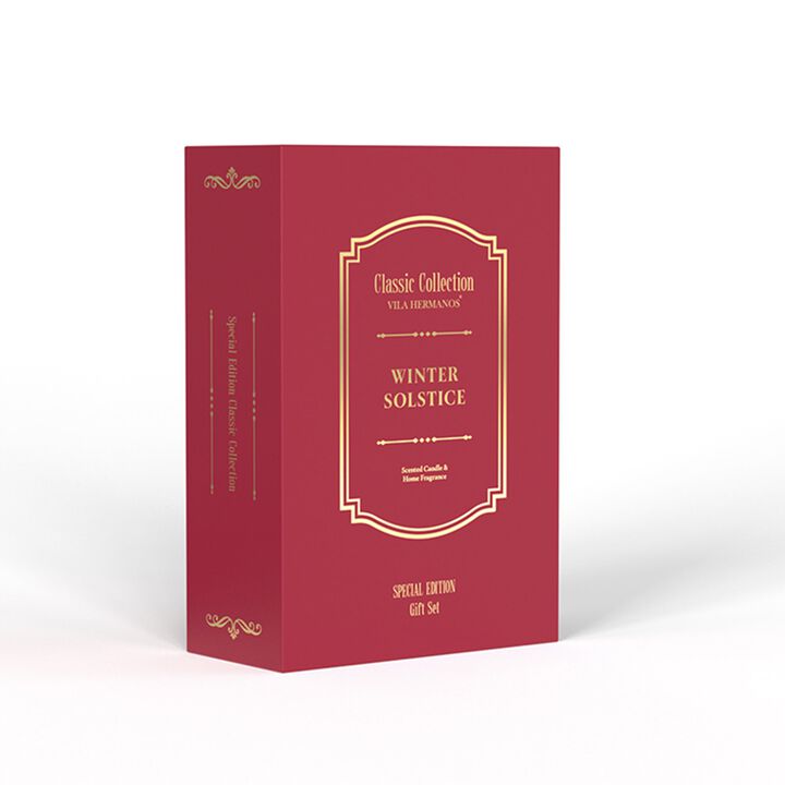 Gift Set CARDENAL WINTER SOLSTICE BOOK Candle 75gr/Diffuser 250ml