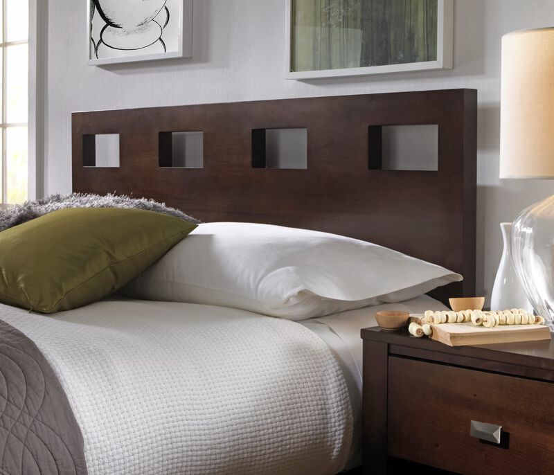 Riva Full-size Platform Bed in Chocolate Brown