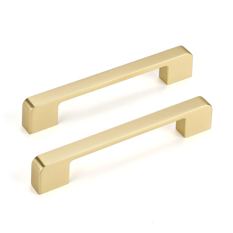 Lepatape 10 Pack 5 Inch Brushed Gold Cabinet Pulls Gold Cabinet Handles - Brass Dresser Drawer Pulls for Kitchen Cabinet Hardwar