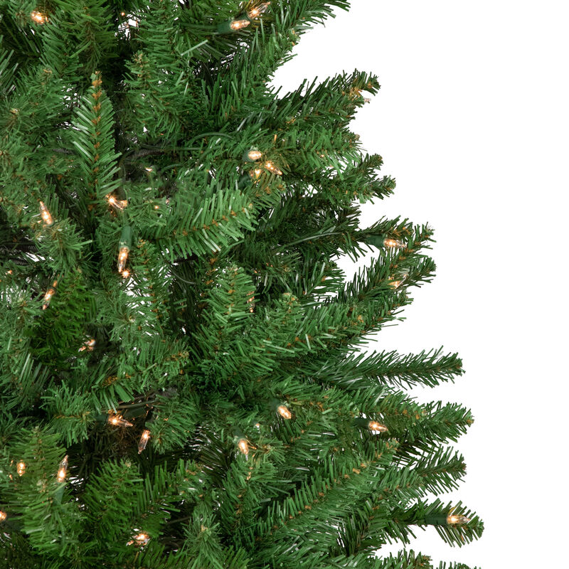 7.5' Pre-Lit Pencil White River Fir Artificial Christmas Tree - Clear Lights