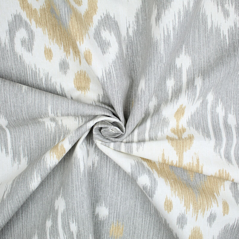 6ix Tailors Fine Linens Mahal Gray Pinch Pleat Drapery Panel Pair