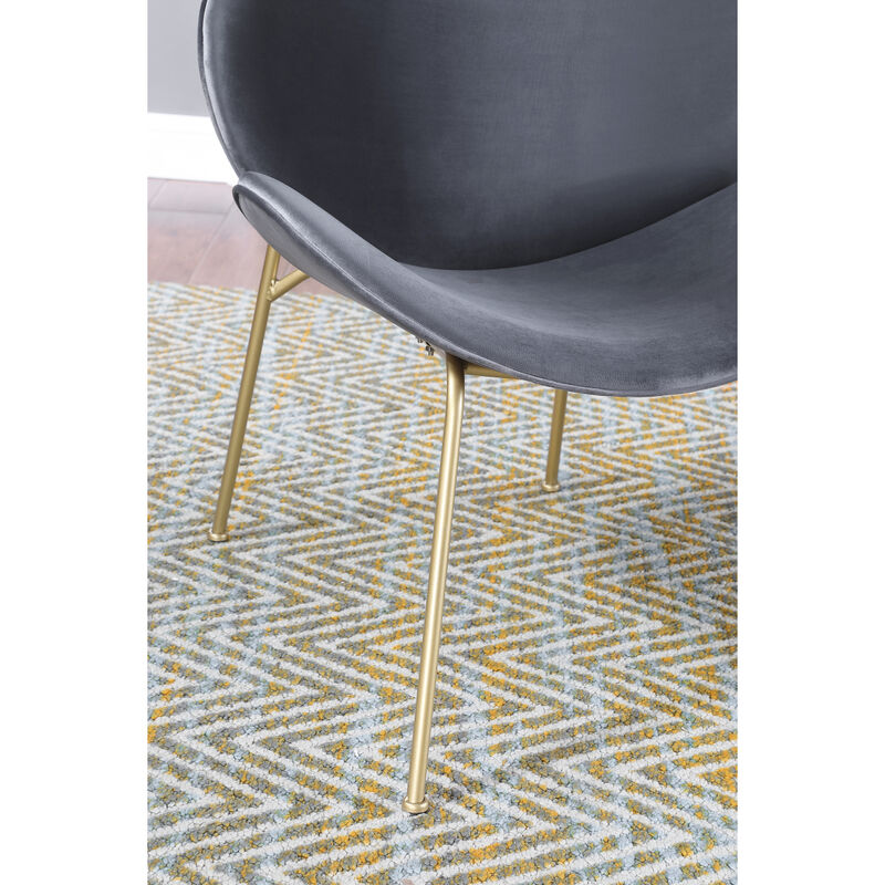 Velvet Dining Chairs, Upholstered Living Room Chairs with Gold Metal Legs