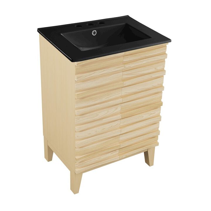 Cascade 24 in. Bathroom Vanity with 3-Hole Ceramic Sink Top