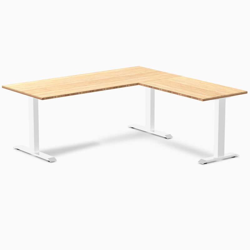 Desky Zero Bamboo L-Shape Office Desk image number 0