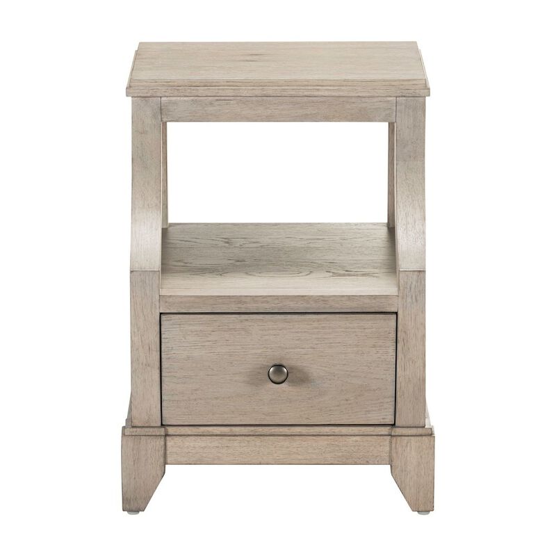 Liberty Furniture New Haven Chairside Table for Living Room Traditional - Sanctuary White Oak Wood image number 2