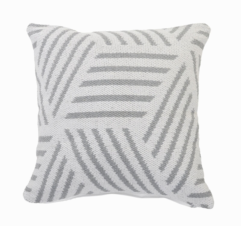 Modern Cotton Geometric Throw Pillow with Zipper &ndash; Elegant Decorative Cushion