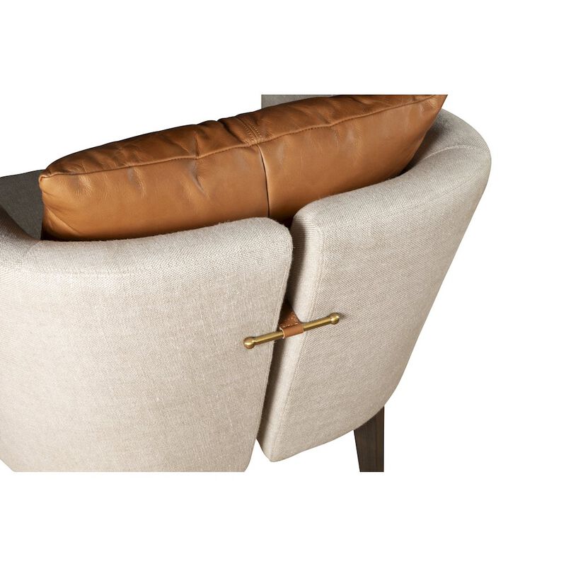 World Interiors Olivia Armchair in Beige Linen image number 2