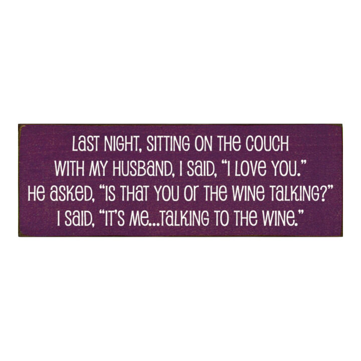 Humorous Wine Quote Wood Sign, Rustic Home Wall Decor for Kitchen Bar and Living Room