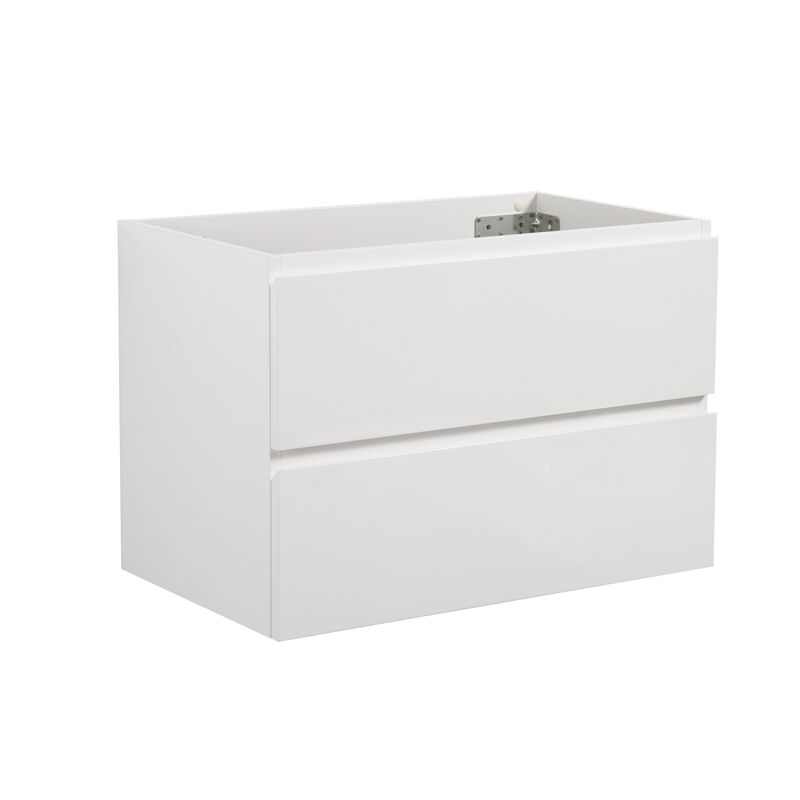 Streamdale 2-Drawer Wall-Mounted Cabinet in White, No Basin