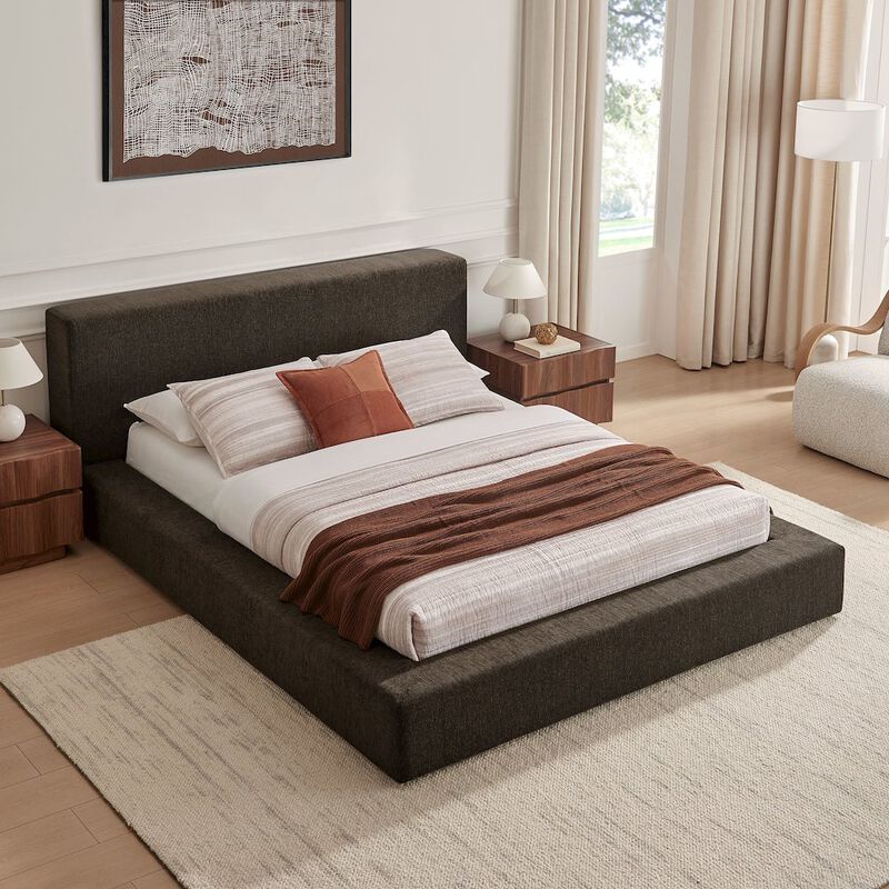 Luma Chenille Upholstered King Platform Bed Frame image number 8