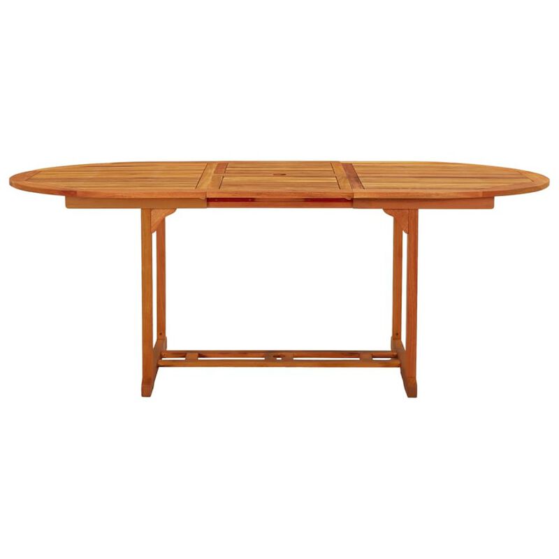 Garden Table Reddish-brown Solid eucalyptus wood Medium