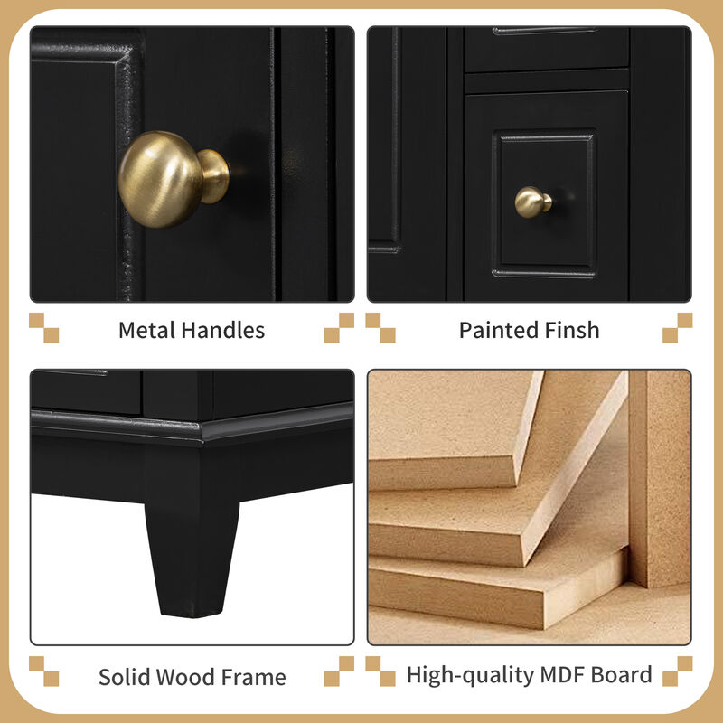 Merax Compact Freestanding Bathroom Vanity with Integrated Ceramic Sink