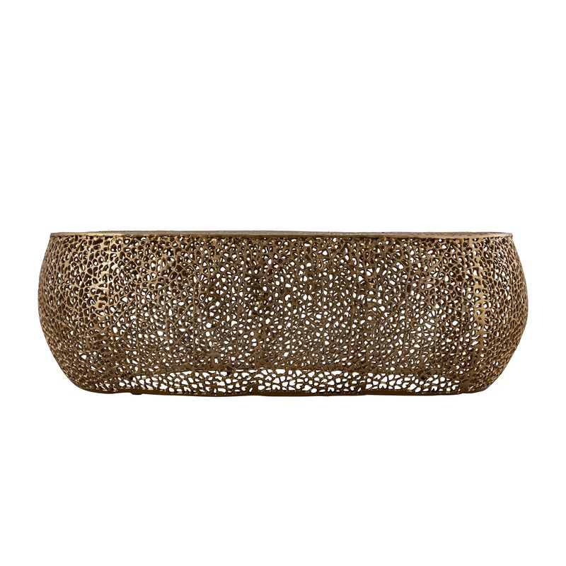 Iveressae Silver Oval Open-Mesh Coffee Table image number 6