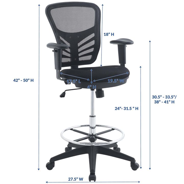 Modway Furniture - Articulate Drafting Chair Black