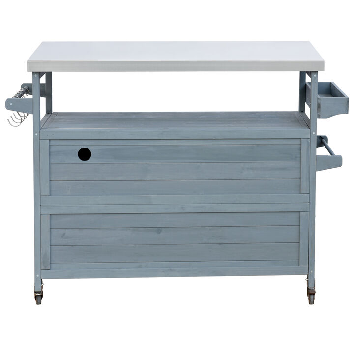 ELEMENT ACE Versatile Rolling Outdoor Kitchen Island with Ample Storage and Modular Design