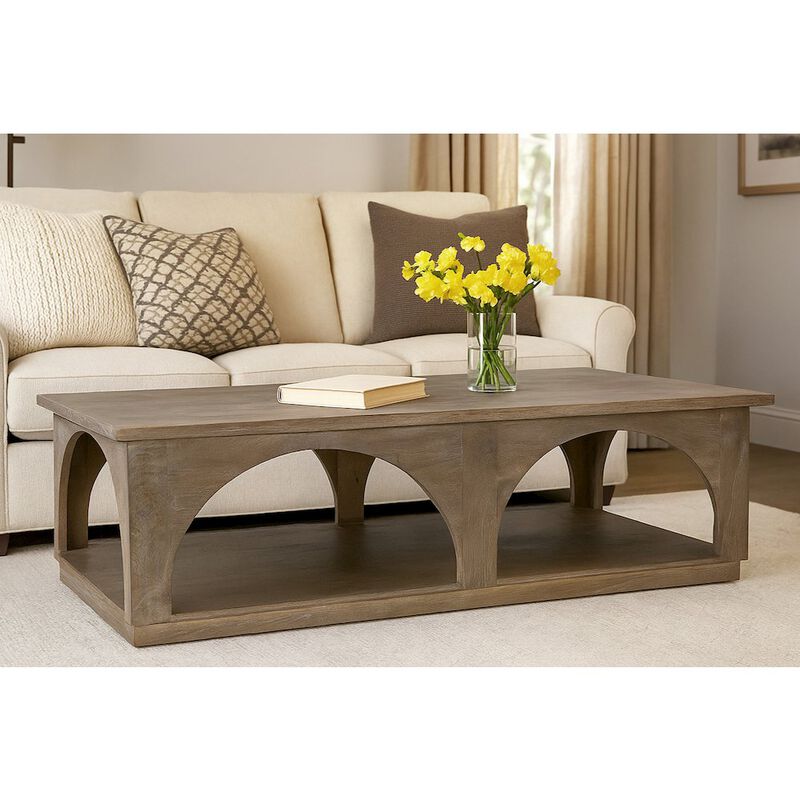 Alex Hamilton Archie Solid Wood Coffee Table in North Creek Brown