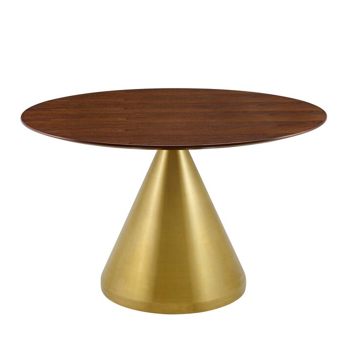Modway - Tupelo 47" Dining Table Gold Walnut