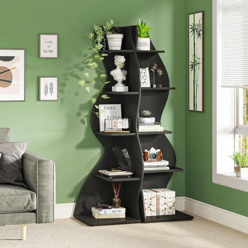 Modern Shelf Book Cabinet &ndash; Storage Organizer for Books, Files, and Decor image number 4