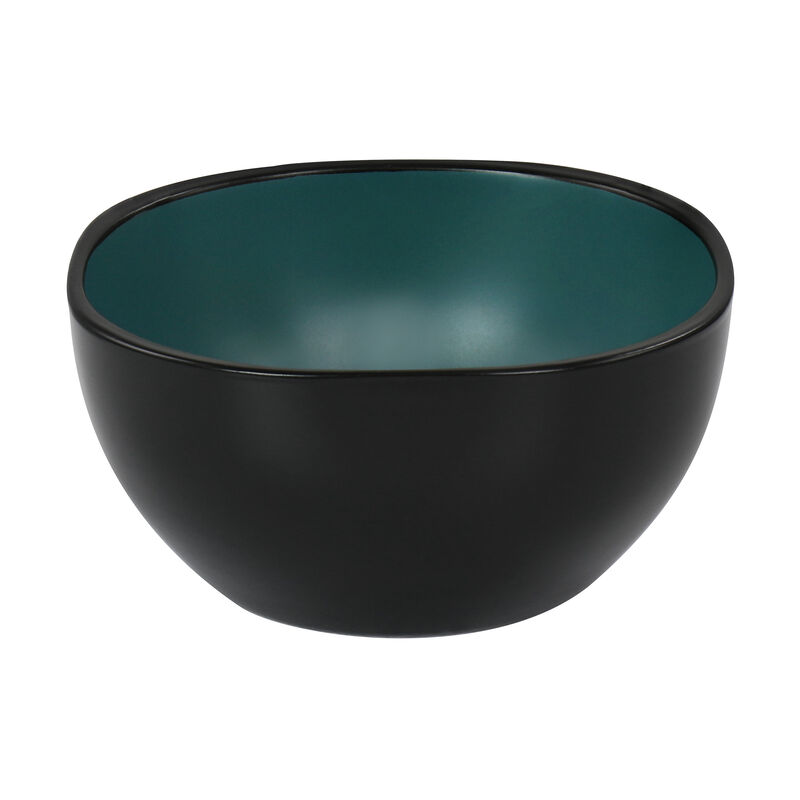 Gibson Elite Soho Lounge 16 Piece Matte Glaze Square Dinnerware Set in Teal image number 4