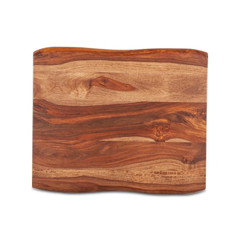 World Interiors Elliston 26 Side Table in Sheesham and Matte Black Iron