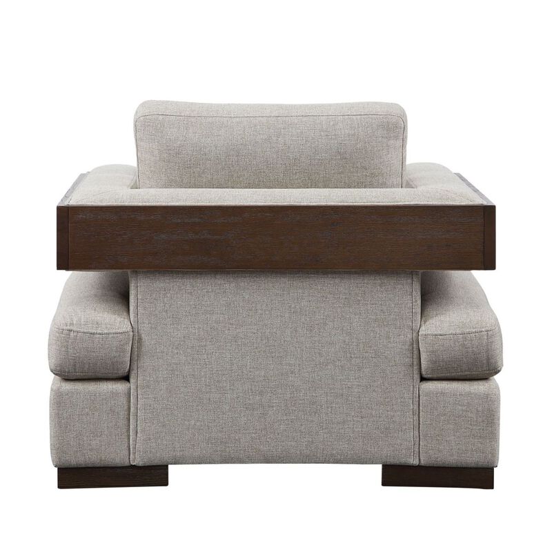 Niamey Chair w/1 Pillow, Fabric & Walnut