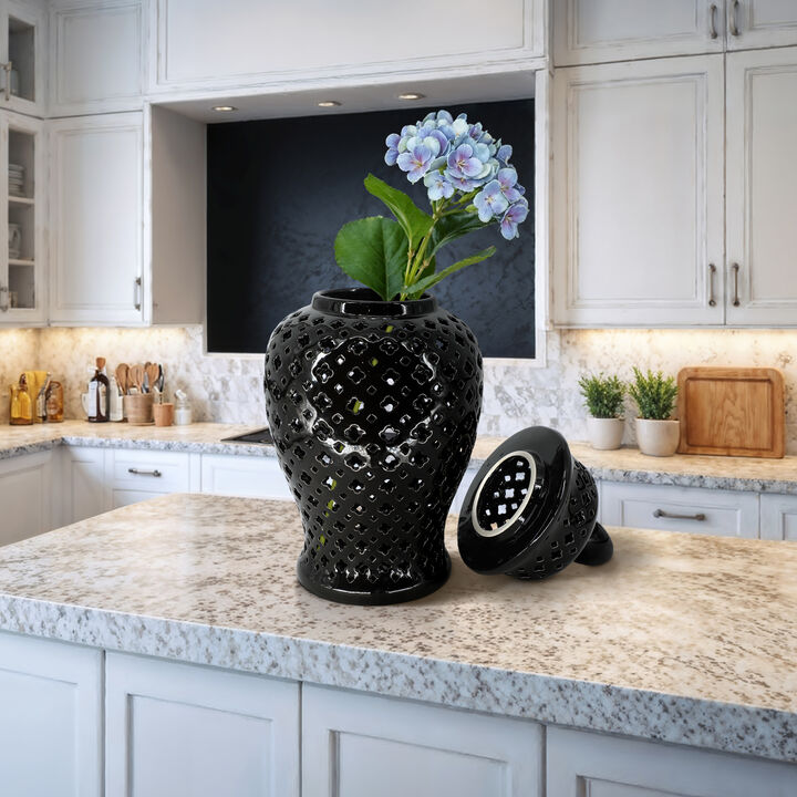 Cut-Out Clover Temple Jar