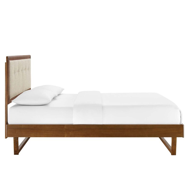 Modway - Willow Full Wood Platform Bed with Angular Frame
