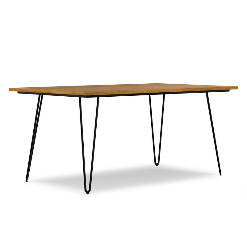 Hunter 66 inch x 40 inch Rectangle Industrial Dining Table in Oak image number 0