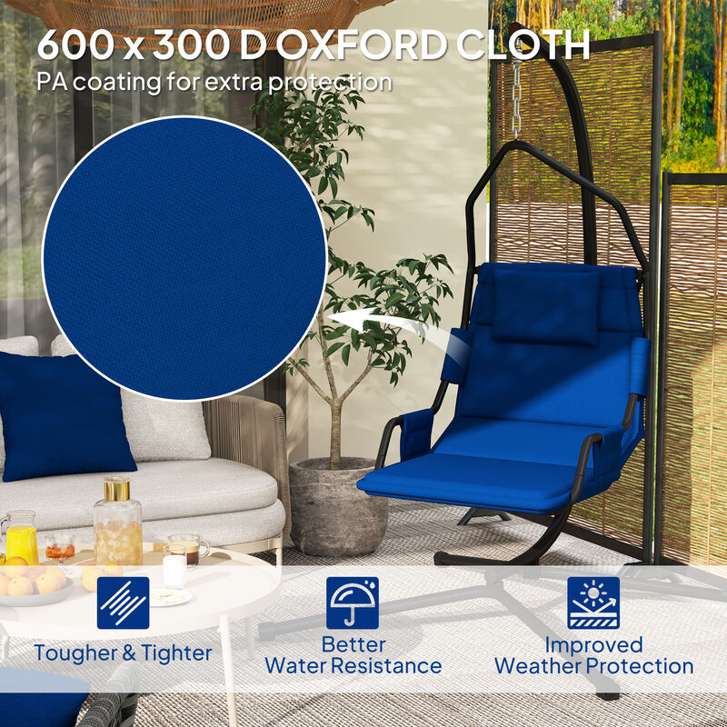 Hivvago Hammock Chair with Stand & Cushion image number 5