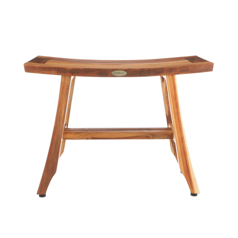 EcoDecors EarthyTeak Satori 24" Teak Shower Bench