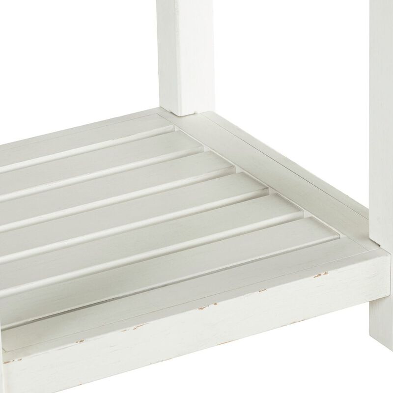 Liberty Furniture End Table for Living Room Farmhouse - Weathered White & Parchment Brown image number 6